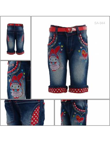 Celana Pendek Jeans Anak Cewek Pinky 2-6