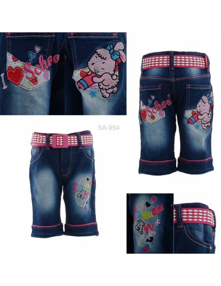Celana Pendek Jeans Anak Cewek Pinky 8-12