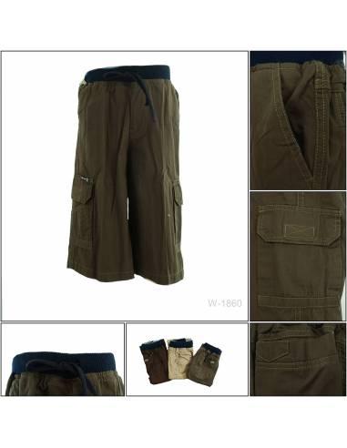 Celana Pendek Katun Anak Cowok Rib Kolor...