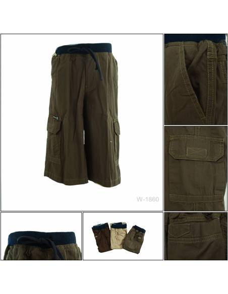 Celana Pendek Katun Anak Cowok Rib Kolor Corliss 3-5