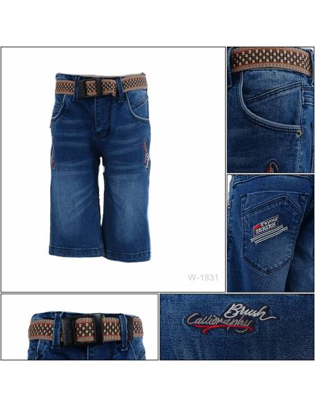 Celana Pendek Jeans Anak Cowok Stretch Audi Kids 11-12