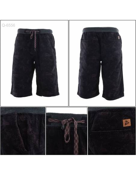 Celana Pendek Cowok Rib Kolor Hitam Top Ten 2XL-3XL