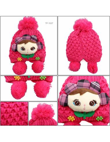 Topi Kupluk Bayi Cewek Rajut