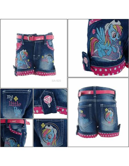 Celana Pendek Jeans Anak Cewek Pinky 8-12