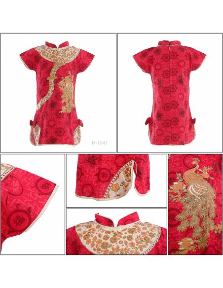 Sackdress Anak Cewek/Chinese Clothes Jibao Lengan Pendek Miauwli 4-8