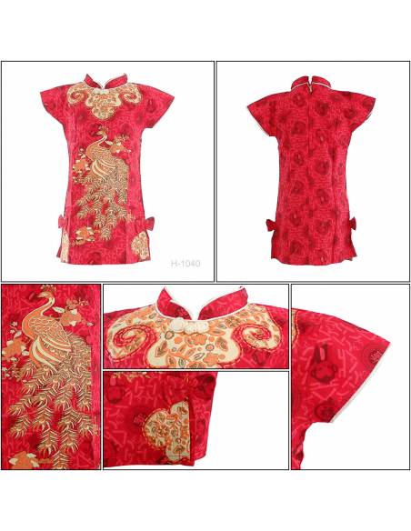 Sackdress Anak Cewek/Chinese Clothes Jibao Lengan Pendek Miauwli 4-8