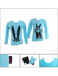 Kaos Oblong Couple Lengan Panjang Cas All Size