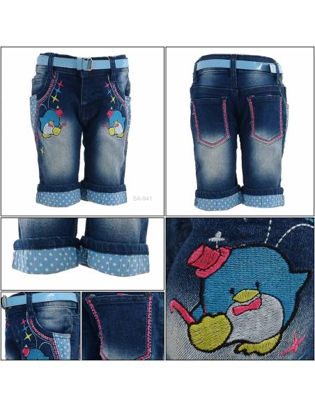 Celana Pendek Jeans Anak Cewek Pinky 8-12