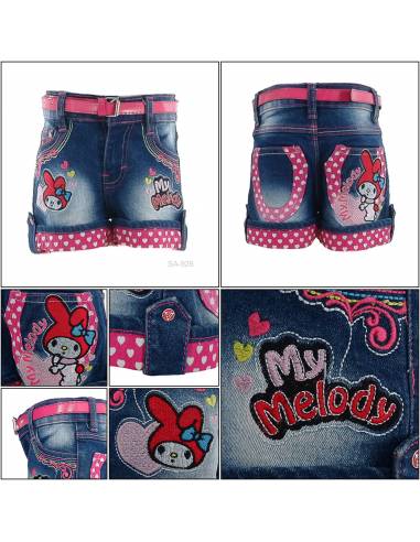 Celana Pendek Jeans Anak Cewek Pinky 2-6