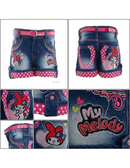 Celana Pendek Jeans Anak Cewek Pinky 2-6