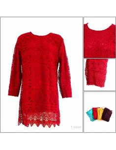 Atasan Brokat Cewek Lengan Panjang Aurum All Size