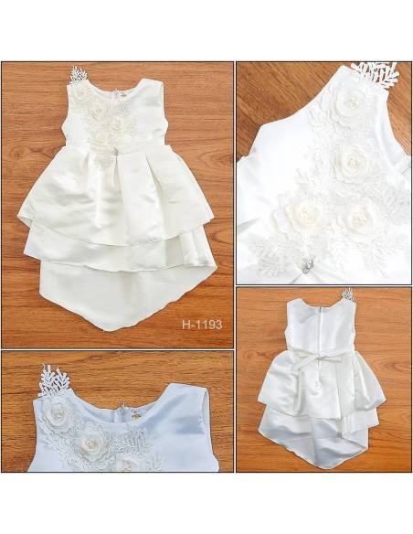 Gaun Pesta Anak Cewek/Clothes Party Dress Putih Sinar Matahari S-L