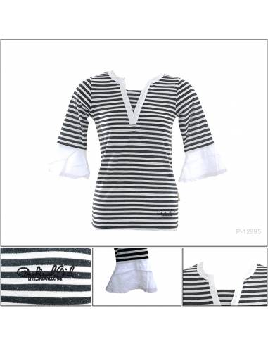 Kaos Oblong Cewek Lengan Panjang 7/8 Cardinal S...