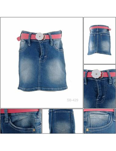 Rok Pendek Jeans Anak Cewek Pinky 8-12
