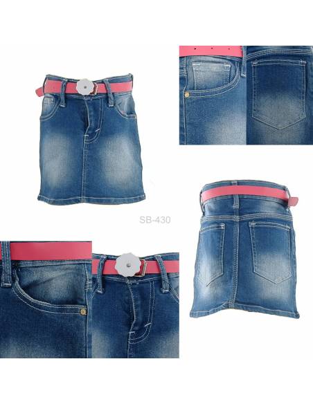 Rok Pendek Jeans Anak Cewek Pinky 14-18