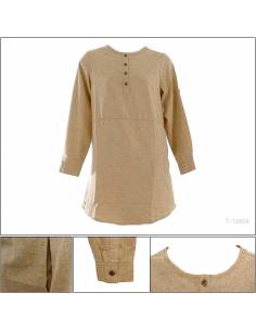 Atasan Tunik Cewek Lengan Panjang Red Up M-2XL