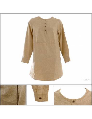 Atasan Tunik Cewek Lengan Panjang Red Up M-2XL