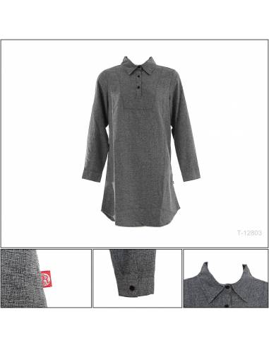 Atasan Tunik Cewek Lengan Panjang Red Up M-2XL