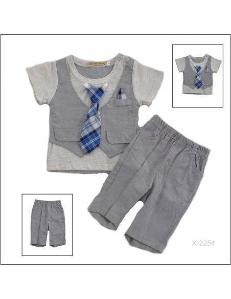 Setelan Kaos Anak Cowok Lengan Pendek Lucky Baby 1