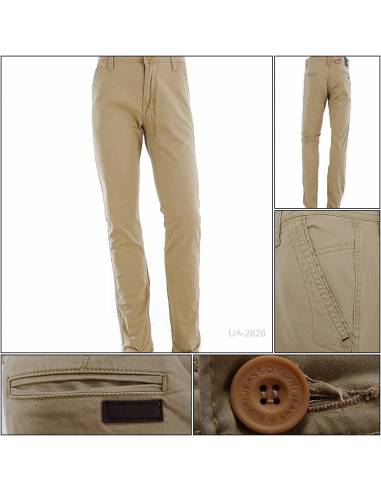 Celana Katun Panjang Cowok Coklat Elviti 28-32