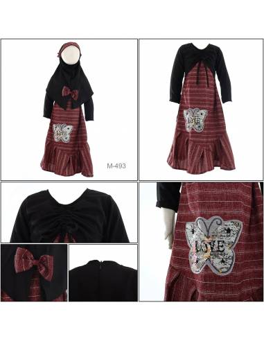 Busana Muslim/Dress Muslim Anak Cewek Maudy S