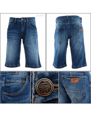 Celana Pendek Jeans Cowok Slim Fit Cardinal 33-38