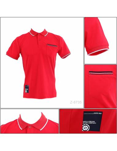 Kaos Kerah Cowok Stretch Lengan Pendek Osella M-XL