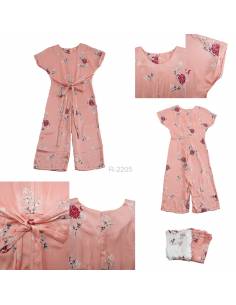 Jumpsuit Lengan Pendek Cewek Deiva All Size