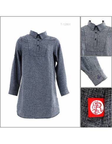 Atasan Tunik Cewek Lengan Panjang Red Up M-2XL