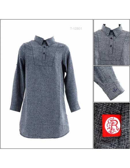 Atasan Tunik Cewek Lengan Panjang Red Up M-2XL