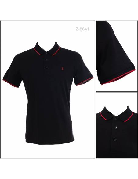 Kaos Kerah Cowok Polos Stretch Lengan Pendek YSL M-3XL
