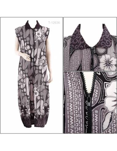 Outer Cewek Tanpa Lengan Batik  M-2XL