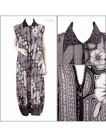 Outer Cewek Tanpa Lengan Batik  M-2XL