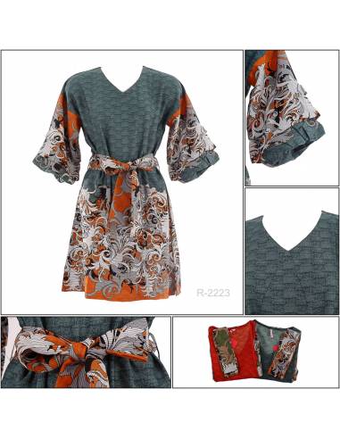 Mini Dress Cewek Lengan 3/4 Jessica