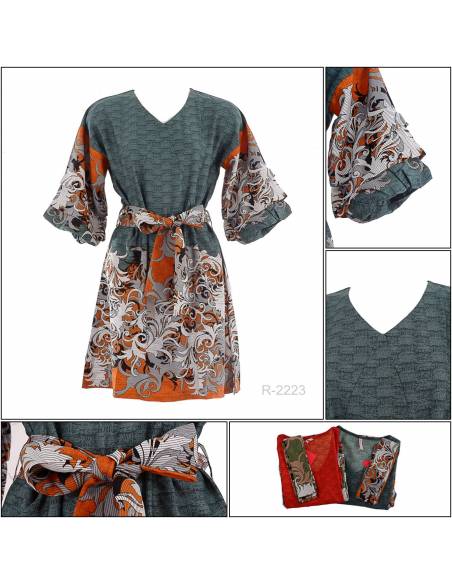 Mini Dress Cewek Lengan 3/4 Jessica