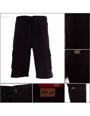 Celana Pendek Cowok Rib Kolor Cargo Rolun 33-36