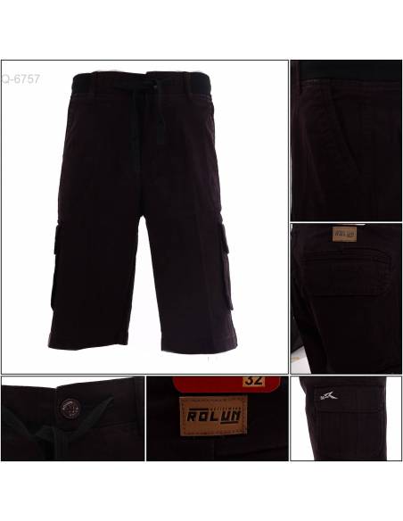 Celana Pendek Cowok Rib Kolor Cargo Rolun 33-36