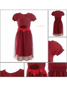 Dress Cewek Lengan Pendek Aleo All Size