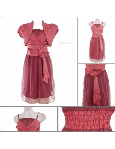 One set Dress Cewek Tanpa Lengan Aleo All Size