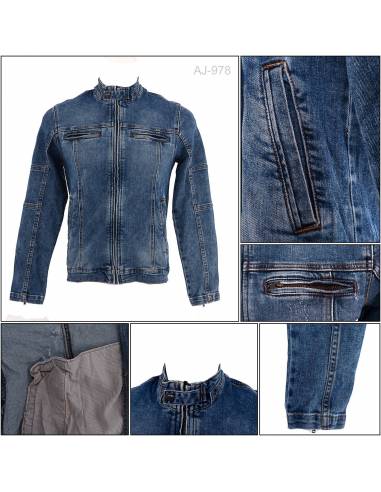 Jaket Jeans Cowok Gazr 2XL-3XL