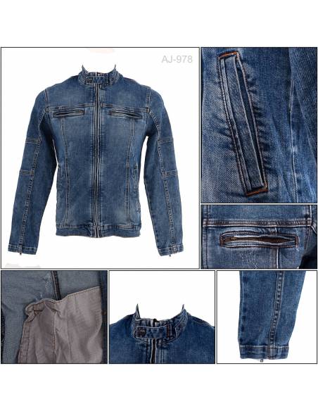 Jaket Jeans Cowok Gazr 2XL-3XL