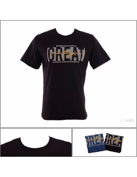 Kaos Oblong Cowok Lengan Pendek Maxmillian M-XL