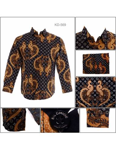 Kemeja Batik Cowok Regular Lengan Panjang...