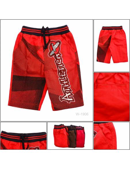 Celana Pendek Katun Anak Cowok Rib Kolor Benri 4-8