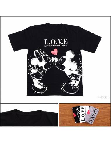 Kaos Oblong Cewek Lengan Pendek Popsy