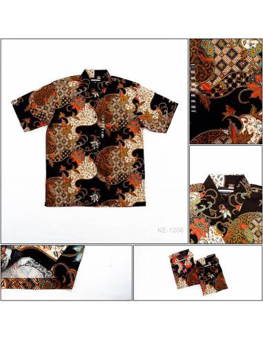 Kemeja Batik Cowok Regular Lengan Pendek...