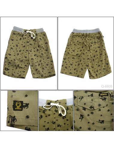 Celana Pendek Cowok Rib Kolor Robotic M-XL