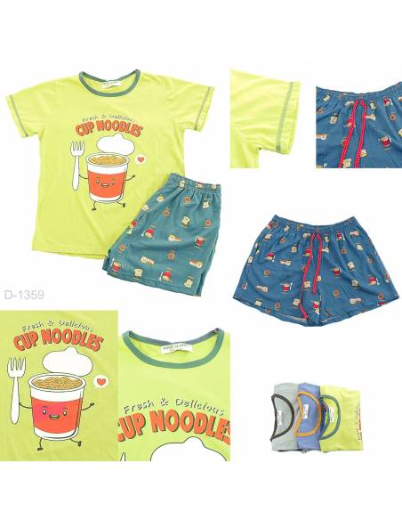 Setelan/One set Baju Tidur/Night Gown Cewek Lengan Pendek Anne Claire All Size