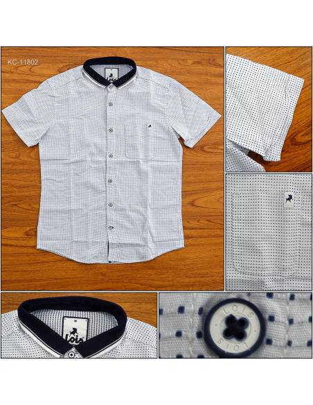 Kemeja Cowok Slim Fit Lengan Pendek Lois S-XL