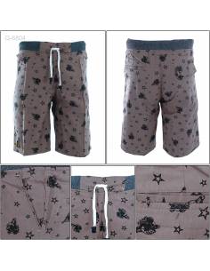 Celana Pendek Rib Kolor Robotic M-XL